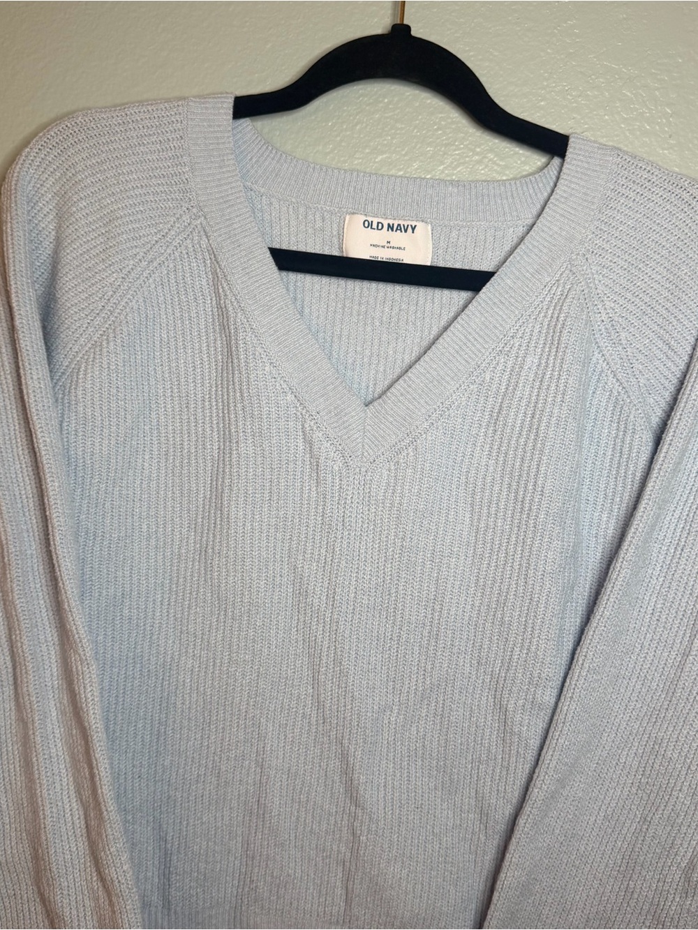 Old Navy Pale Blue V‑Neck Knit Sweater